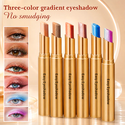 3 in 1 Easy Eyeshadow Stick for Beginners Waterproof Longwear Shimmer Makeup Set